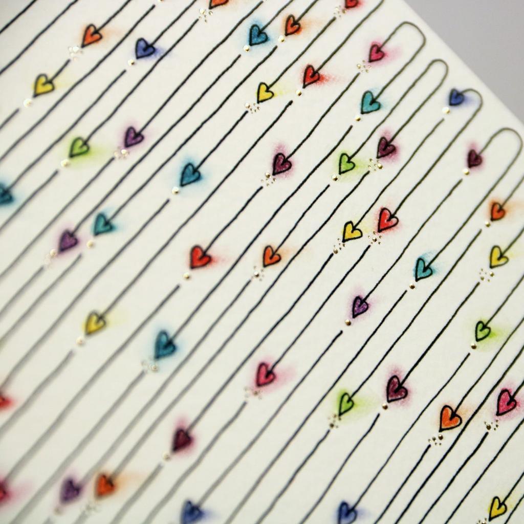 Grußkarte “Bunte Herzen” - Image 3