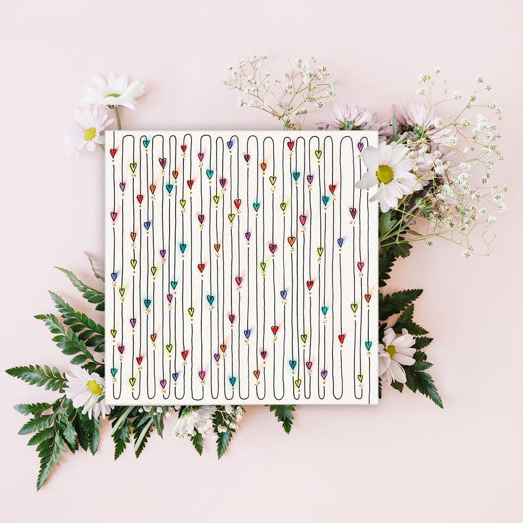 Grußkarte “Bunte Herzen” - Image 4