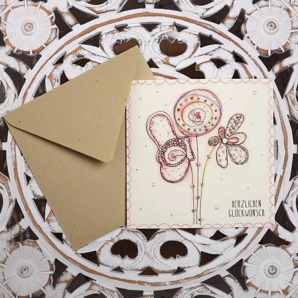 Grußkarte „Herzlichen Glückwunsch”