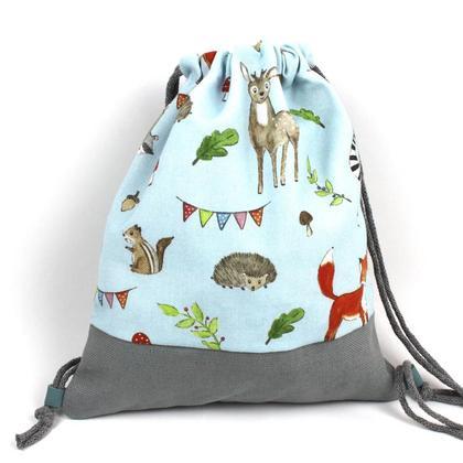 KInder-Rucksack - Wald in blau