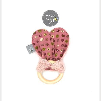 GREIFRING (mit KNISTEROHR) - Blümchen altrosa