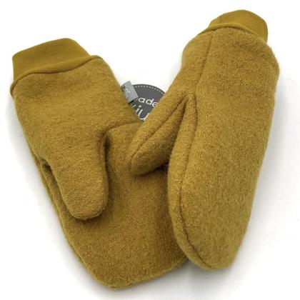 WOOLWALK- FÄUSTLINGE DAMEN gefüttert - SENF