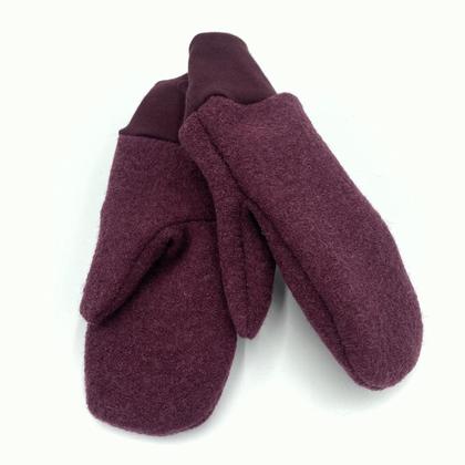 WOOLWALK- FÄUSTLINGE DAMEN gefüttert - WEINROT