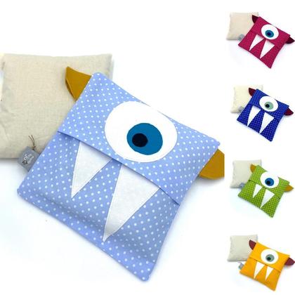 2in1 WÄRME/KÄLTEKISSEN S - MONSTER Punkte (abziehbar, Farbe wählbar)