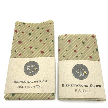 5er SET Bio- Bienenwachstücher - STERNE - Image 4