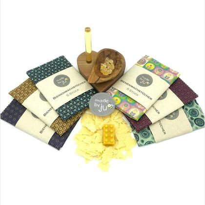 BIENENWACHSTUCH XXL - BROTTUCH - Sterne petrol - Image 3