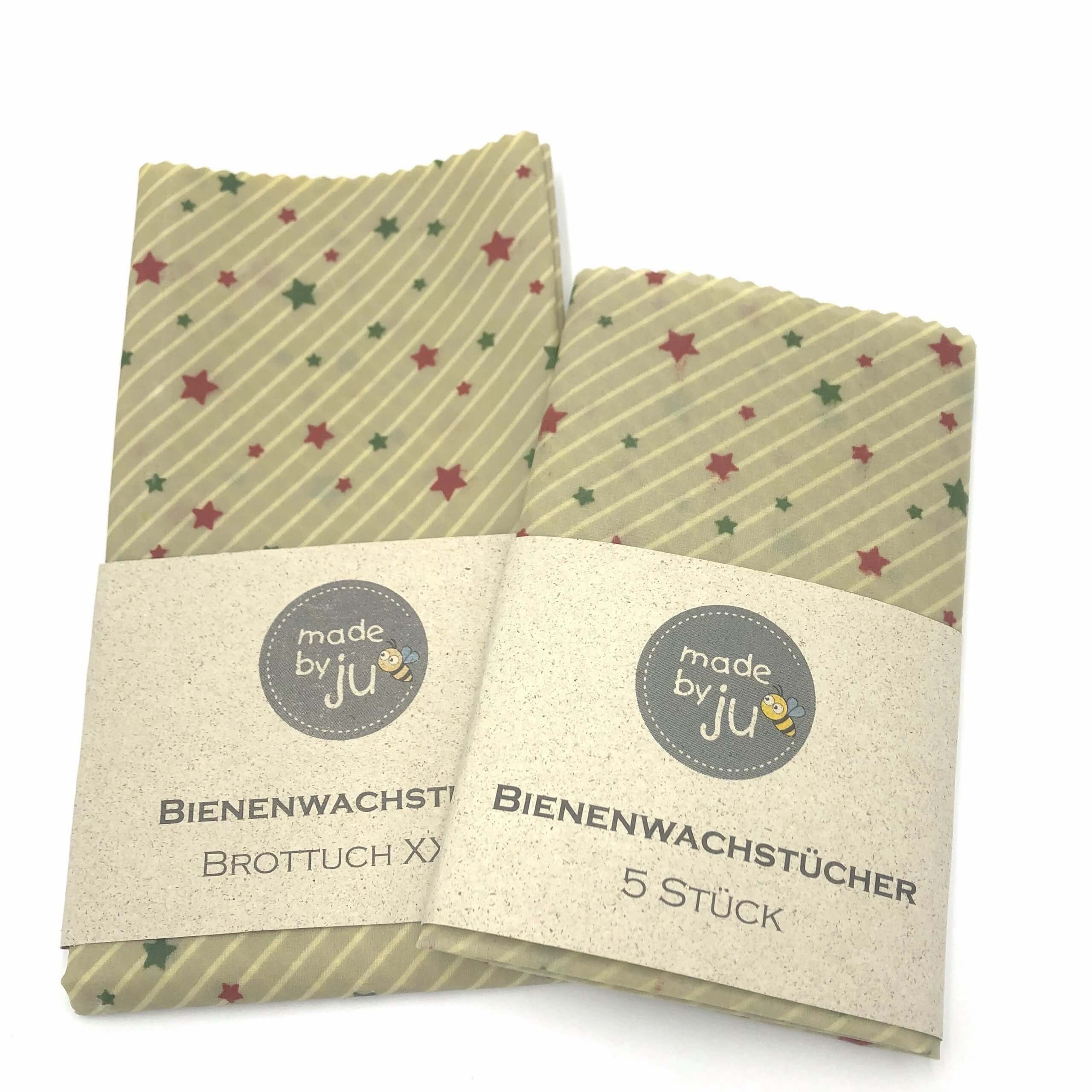 BIENENWACHSTUCH XXL - BROTTUCH - STERNE beige - Image 2