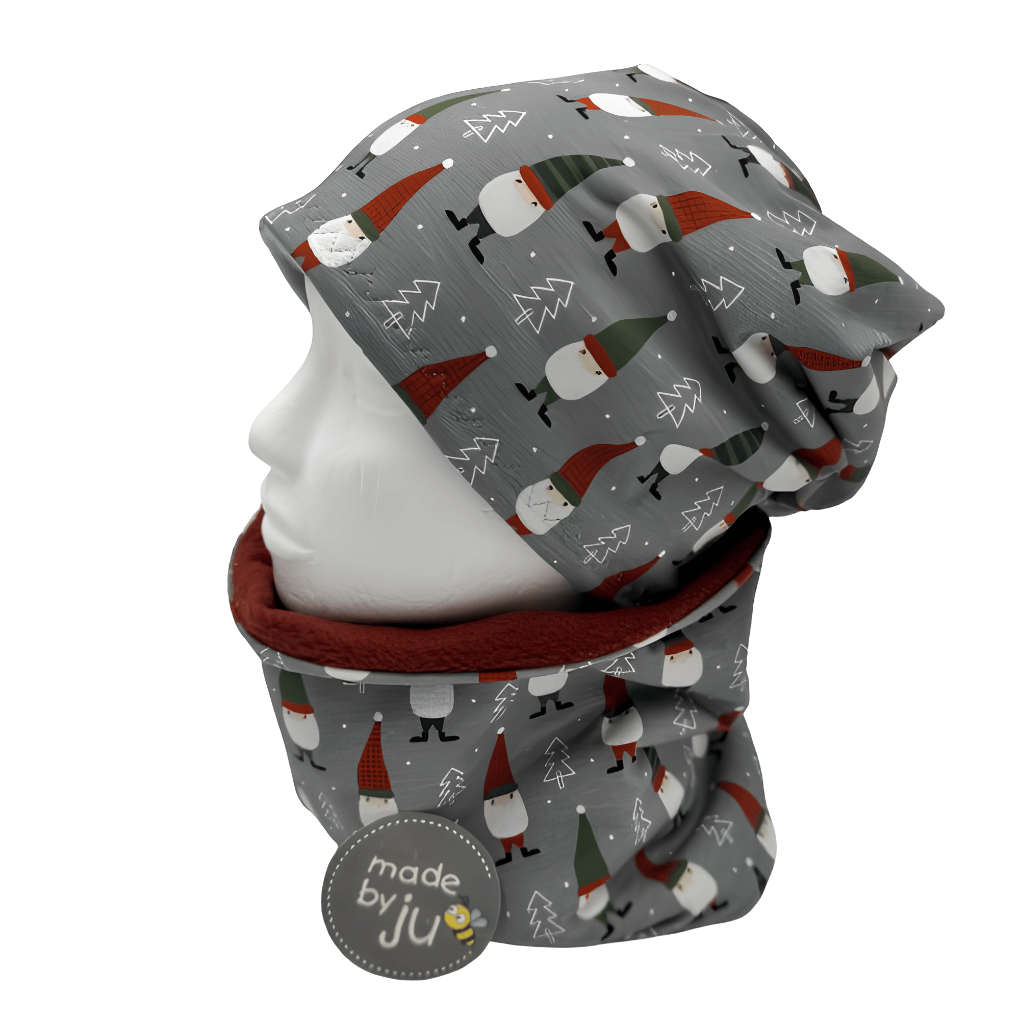 SET HAUBE+LOOPSCHAL WICHTEL (Ausführung und Größe wählbar) - Image 2