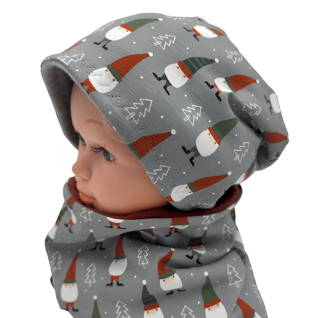 SET HAUBE+LOOPSCHAL WICHTEL (Ausführung und Größe wählbar)