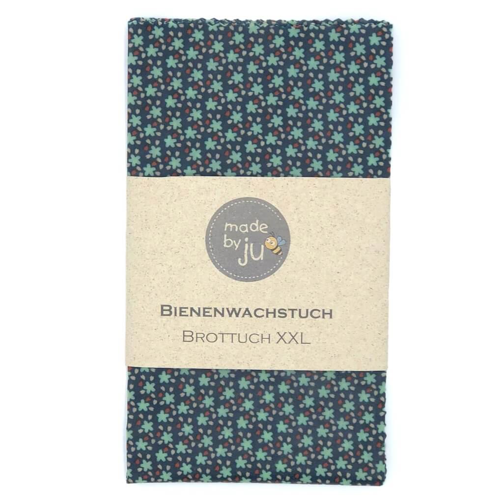 BIENENWACHSTUCH XXL- BROTTUCH - STREUBLUMEN BLAU/ROT