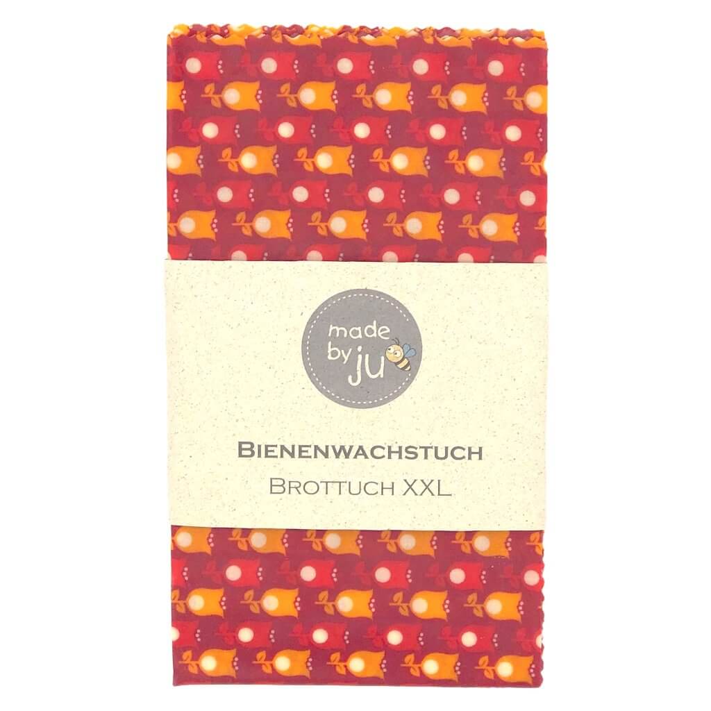 XXL- BROTTUCH (Bienenwachstuch) -  TULPEN ROT