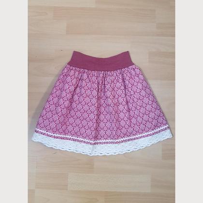 Kinderrock fuchsia mit Bändern