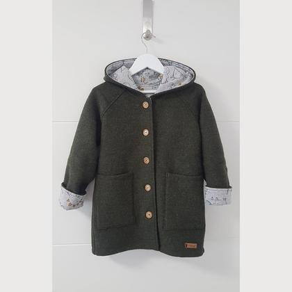 Walkjacke, Mantel für Kinder kaki Gr. 122