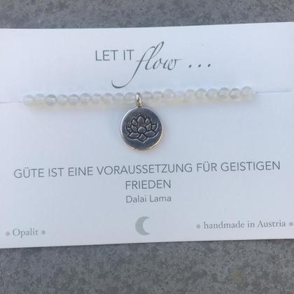 Opalit Armband mit Lotusanhänger - Image 2