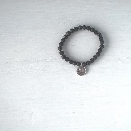 Lava Armband mit Lotusanhänger 6mm - Image 4