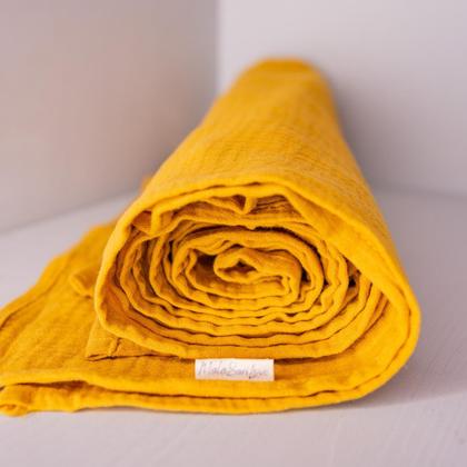 Musselin Schal - Curry Yellow - Image 3