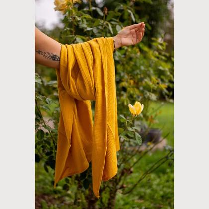 Musselin Schal - Curry Yellow