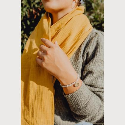 Musselin Schal - Curry Yellow - Image 2