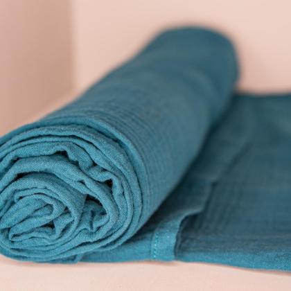 Musselin Schal - Bay Blue - Image 3