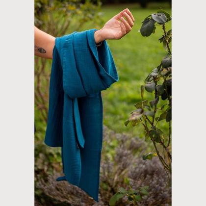 Musselin Schal - Bay Blue