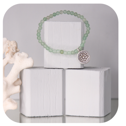 Aventurin Armband mit Lotusanhänger - Image 4