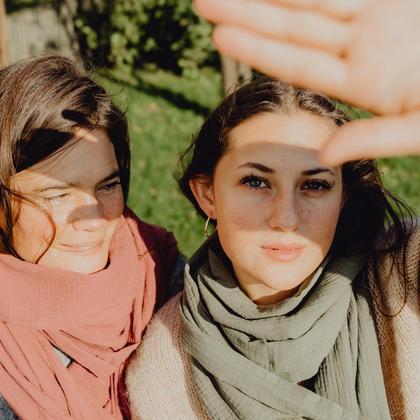 Musselin Schal - Agave Green - Image 2