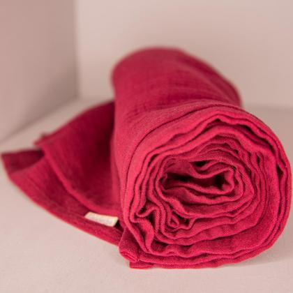 Musselin Schal - Cherry Red - Image 3