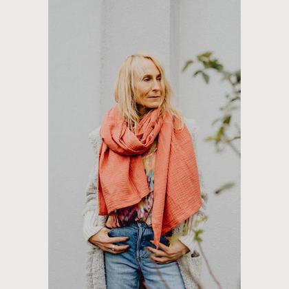 Musselin Schal - Ginger Red - Image 2