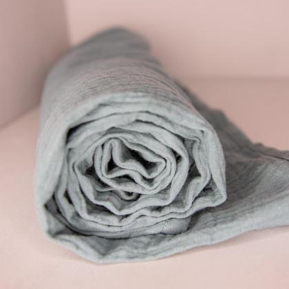 Musselin Schal - Pacific Green - Image 3