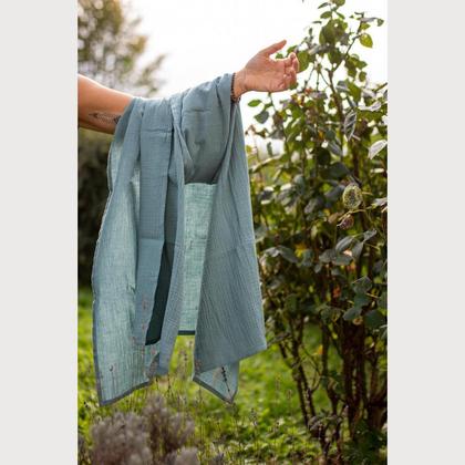 Musselin Schal - Pacific Green