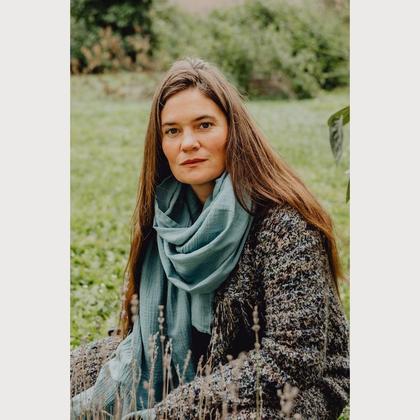 Musselin Schal - Pacific Green - Image 2