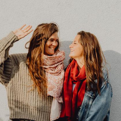 Musselin Schal - Paisley Red - Image 2