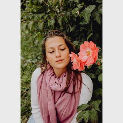 Musselin Schal - Plum Purple - Image 2