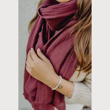 Musselin Schal - Port Vine Red - Image 2