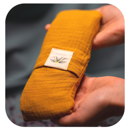 Augenkissen mit Bergkristallfüllung - Curry Yellow - Image 3