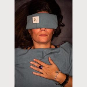 Augenkissen mit Bergkristallfüllung - Pacific Green