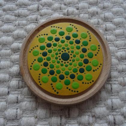 Energie-Untersetzer Grün-Gold