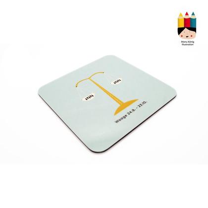 Untersetzer - Horoskop Waage