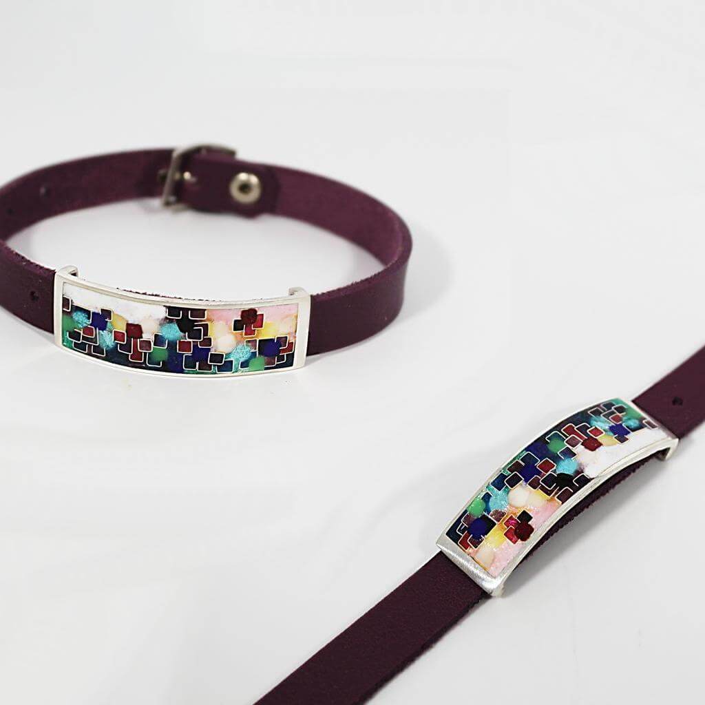 Armband/Braclete.  Cloisonne Emaille,Unikat,Sterling Silber