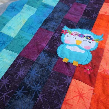 Patchworkdecke - Eule - Image 2