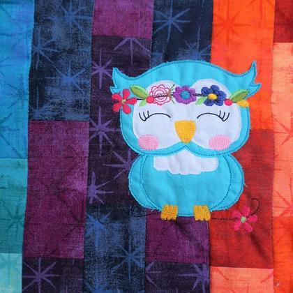 Patchworkdecke - Eule - Image 3