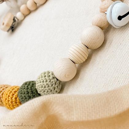 Kinderwagenkette | Blätter Pusteblume.Senfgelb - Image 3