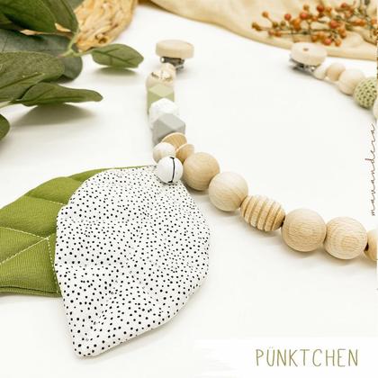 Kinderwagenkette | Blätter Pünktchen.Grün - Image 2