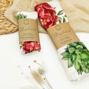 SET: Musselintuch & Decke | succulent.roses