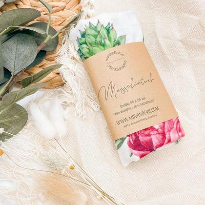 SET: Musselintuch & Decke | succulent.roses - Image 2