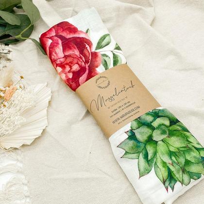 SET: Musselintuch & Decke | succulent.roses - Image 3