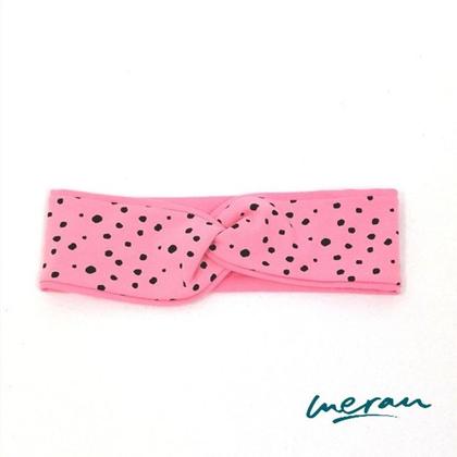 Knotenstirnband pink & dots KU 47-48 cm Stirnband Baby Kinder Haarband Frühling