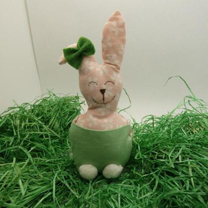 Osterhase Tischdeko im frühlingshaften rosa/grün