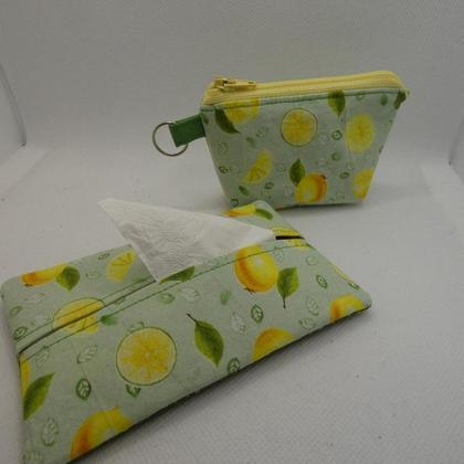 Minitasche und Taschentuchtasche ZItronen