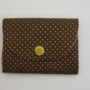 Mini-Geldtasche Braun/gelb